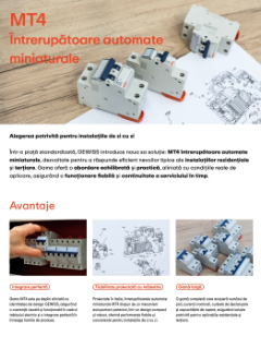 MT4 Întrerupătoare automate miniaturale