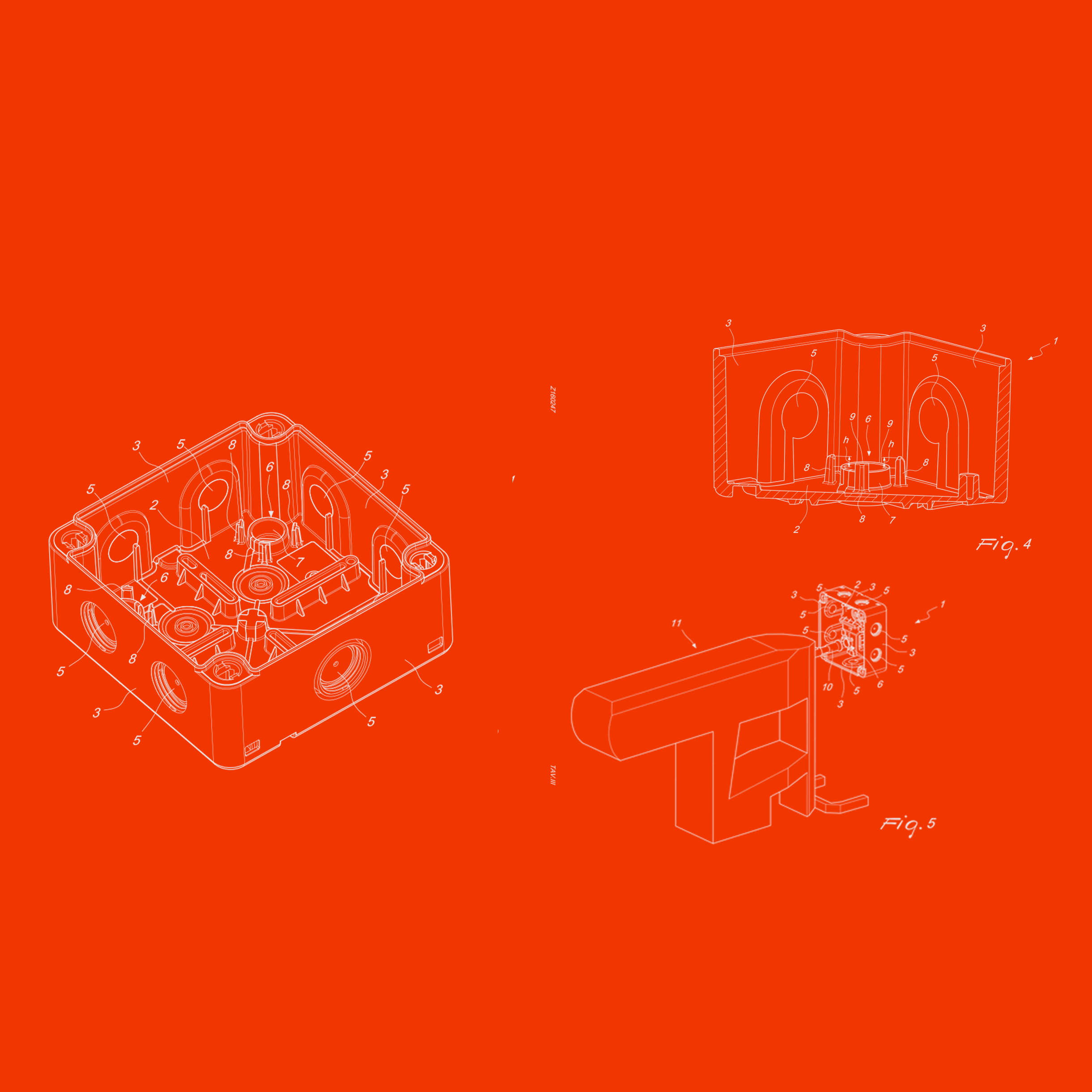 Italian patent for GEWISS 44CE junction boxes