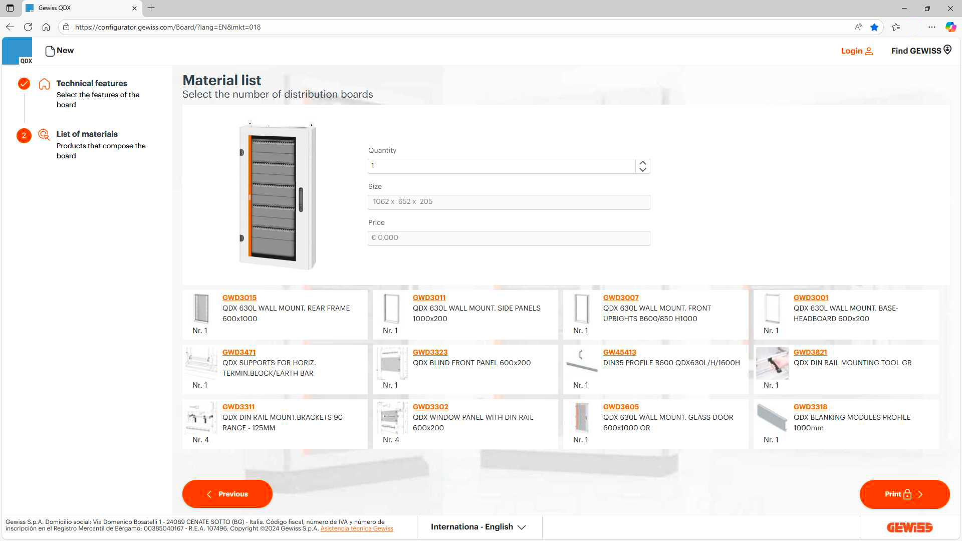 QDX Configurator preview