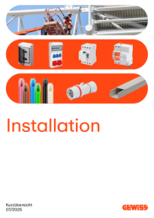 Installationstechnik Kurzübersicht