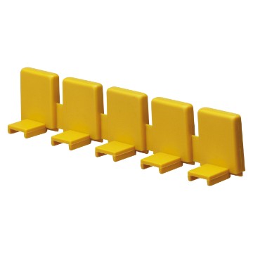 Teeth-cover row for busbars