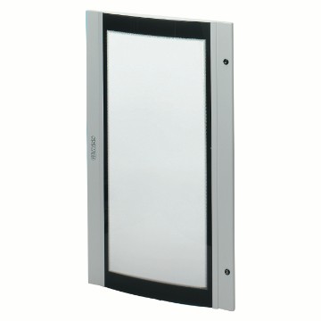 Porte in vetro curvo fumé temperato di sicurezza per quadri 38 LAN muniti di 2 serrature - Colore grigio RAL 7035 Porte in vetro curvo fumé temperato di sicurezza per quadri 38 LAN muniti di 2 serrature - Colore grigio RAL 7035