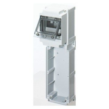  CONTENEDOR MODULARES CON PANEL TROQUELADO CARRIL DIN 1- 1 BASE 16/32A / SELV-6 MOD EN50022