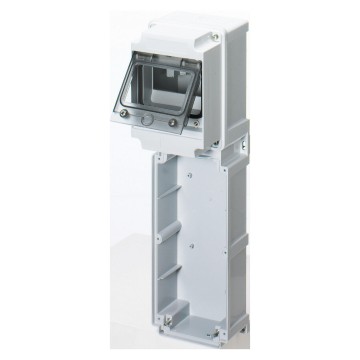 Modulaire bodems met paneel en venster met EN 50022 DIN-rail - IP66