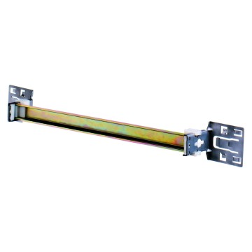 DIN rails for modular devices and terminals complete with brackets and supports for assembly