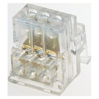 terminal block with indirect screw tightening - 3x6mm²