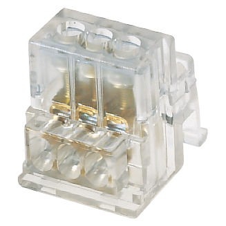 Réguas de terminais com aperto indirecto com revestimento - 450 V - T 85°C - Transparente