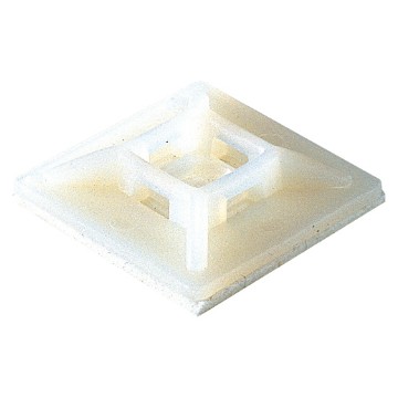 Embases adhésives à deux voies en polymère incolore pour la fixation de colliers de câblage Embases adhésives à deux voies en polymère incolore pour la fixation de colliers de câblage