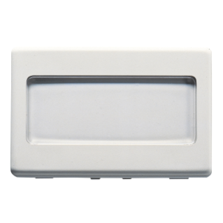 PUSH-BUTTON WITH BACKLIT NAME PLATE 250V ac - NO 10A - 3 MODULES - SYSTEM WHITE