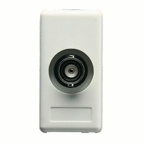 connettore bnc - 50/75/93 ohm per cavi coassiali 100 ohm - a saldare - 1 modulo - system white