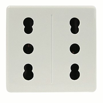 Italian Standard dual socket-outlet - 250V AC Italian Standard dual socket-outlet - 250V AC