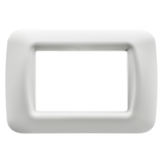 TOP SYSTEM PLATE - IN TECHNOPOLYMER GLOSS FINISHING - 3 GANG - CLOUD WHITE - SYSTEM