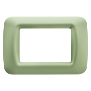 TOP SYSTEM PLATE - IN TECHNOPOLYMER GLOSS FINISHING - 3 GANG - VENETIAN GREEN - SYSTEM