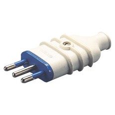 ȘTECHER PORTABIL - DREPT - STANDARD ITALIAN - 2P+E 10A 250V c.a. - TIP S11 - ALB