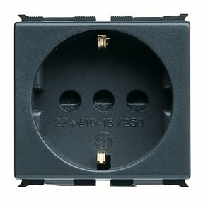 Thomson Presa Modulare Doppia NF 16A 2P+T Per Quadro Elettrico - Autoclip Serraggio Automatico - Conforme Norme CEI - 3500W - Garanzia 2 Anni