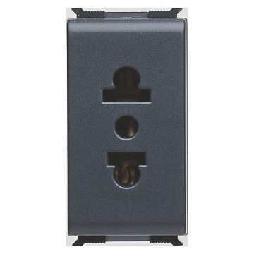  STECKDOSE EUROAMERIKANISCHER STANDARD 250/125V ac - 2P+E 10/15A - 1 MODUL - PLAYBUS