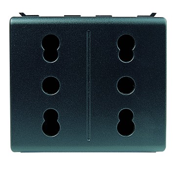 Italian Standard dual socket-outlet - 250V AC Italian Standard dual socket-outlet - 250V AC
