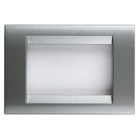 playbus plate - in painted technopolymer - scratchproof vitrified enamelling - 3 gang - titanium - playbus