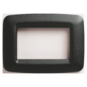 placca playbus young - in tecnopolimero verniciato - finitura satinata - 4 posti - ardesia - playbus