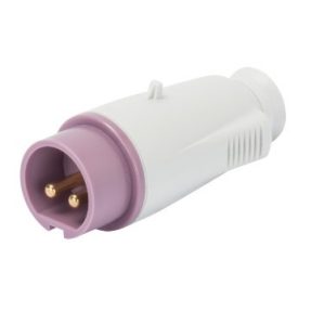 STRAIGHT PLUG - IP44 - 2P 16A 20-25V 50-60HZ - VIOLET - n.r. - SCREW WIRING