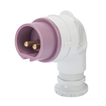 Winkelstecker 90° mit Schraubkontakten für Kleinspannungen