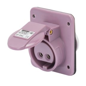 base fija de empotrar a 10° - ip44 - 2p 16a 20-25v 50-60hz violeta - s r - conexionado de tornillo