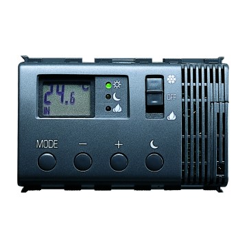Elektronik yaz/kış termostatı gece derece düşürme için uzaktan kumanda girişiyle 230 V - 50/60 Hz