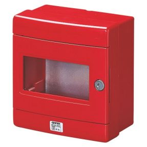 COFFRET ÉTANCHE DE SÉCURITÉ - AVEC PLAQUE DE FOND EN TÔLE - ROUGE RAL 3000