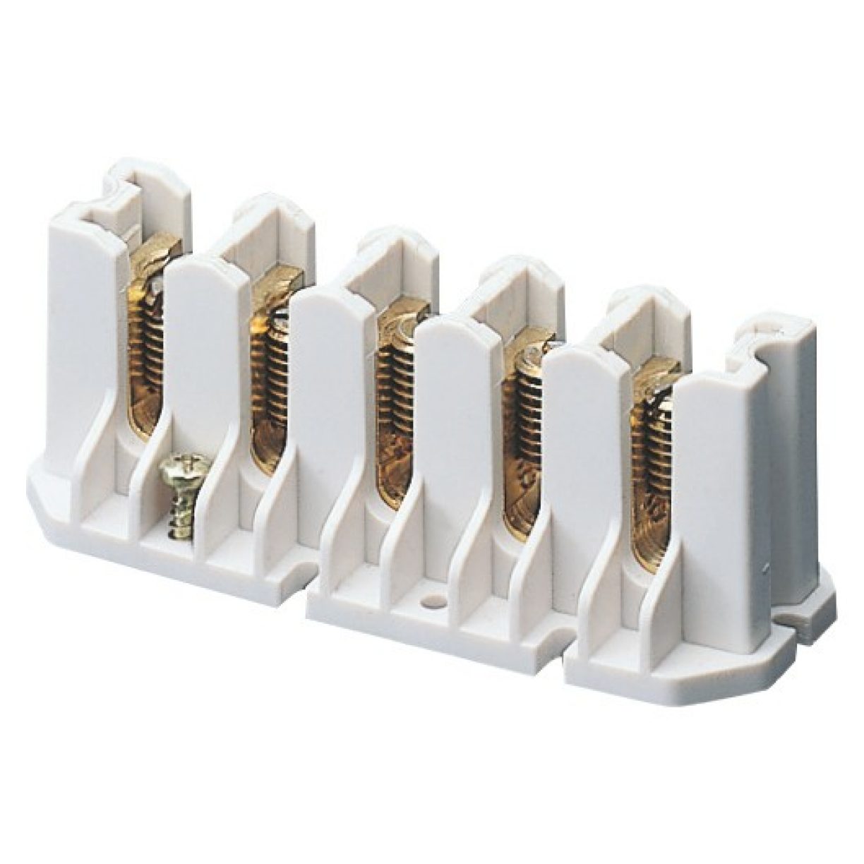 Morsettiera PA6 A 6 Poli Con Base Concava – Bianca, Per Cavi 0.5-1.5mm², Tipo Tedesco - 5