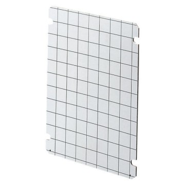 Placas de fundo em material isolante com parafusos de fixação auto-roscantes