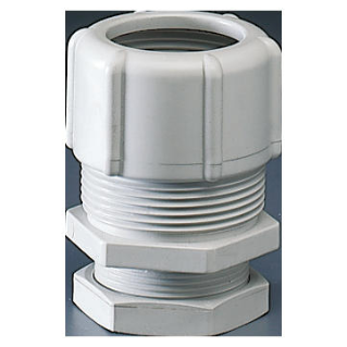 SHOCKPROOF POLYMER CONDUIT/BOX COUPLING - HOLE Ø 48MM - FOR EXTERNAL CONDUITS 40MM - GREY RAL7035 - IP66