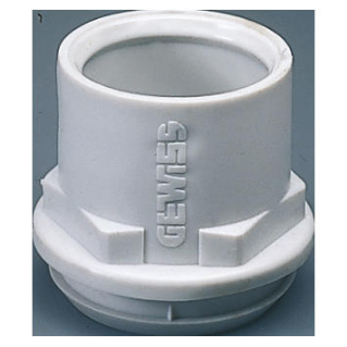 FLEXIBLE POLYMER CONDUIT/BOX COUPLING - MOUNTING HOLE Ø 29MM - FOR CONDUIT Ø 25MM - GREY RAL 7035 - IP44