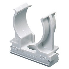 Supports à clips en polymère antichoc - Gris RAL 7035 Supports à clips en polymère antichoc - Gris RAL 7035