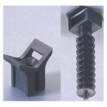 Embases en polymère antichoc pour la fixation de colliers pour extérieur Embases en polymère antichoc pour la fixation de colliers pour extérieur