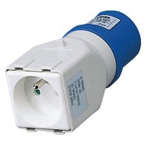 Systeemadapters:<BR>IEC 309 IP44-stekker/contactdoos voor residentieel gebruik - 50/60 Hz Systeemadapters:<BR>IEC 309 IP44-stekker/contactdoos voor residentieel gebruik - 50/60 Hz