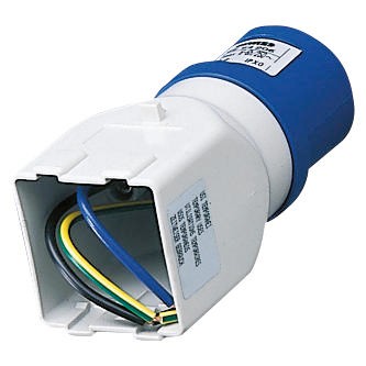 Systeemadapters:<BR>IEC 309 IP44-stekker voor het bevestigen van 2 modules uit de System serie - 50/60 Hz Systeemadapters:<BR>IEC 309 IP44-stekker voor het bevestigen van 2 modules uit de System serie - 50/60 Hz