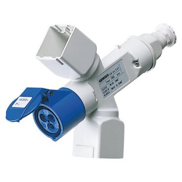 Conversieadaptershunt:<BR>Fitting voor 2+2 SYSTEM modules/IEC 309-koppeling voor contactdozen IP44 - 50/60 Hz Conversieadaptershunt:<BR>Fitting voor 2+2 SYSTEM modules/IEC 309-koppeling voor contactdozen IP44 - 50/60 Hz