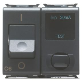 interruttore automatico magnetotermico differenziale - 1p+n 16a 10ma 3ka 230v - curva c - classe a - 2 moduli - playbus