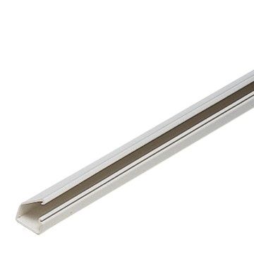 MINI-Kanal mit einseitig befestigtem Oberteil und doppelseitigem Klebeband - L=2m