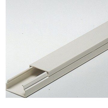  MINI - KABELKANAL OHNE FESTER TRENWAND - LÄNGE 2M - 18x30 - WEISS RAL9001