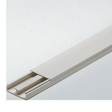  MINI - KABELKANAL MIT FESTER TRENWAND - LÄNGE 2M - 18x30 - WEISS RAL9010