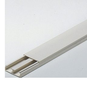 mini - kabelkanal mit fester trenwand - länge 2m - 10x30 - weiss ral9010