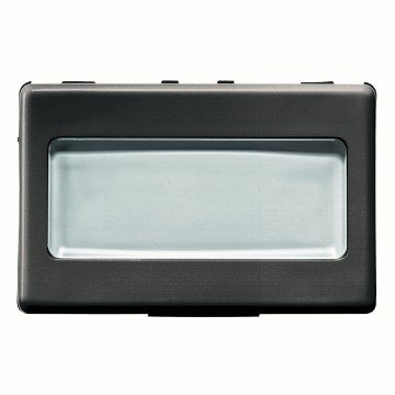  BOUTON-POUSSOIT AVEC PORTE-ÉTIQUETTE LUMINEUX 250V ca - NO 10A - 3 MODULES - NOIR - SYSTEM