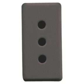 presa standard italiano 250v ac - 2p+t 10a -p11 - 1 modulo - system black