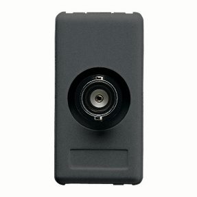 connettore bnc - 50/75/93 ohm per cavi coassiali 100 ohm - a saldare - 1 modulo - system black