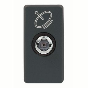 tv-sat dose geschirmt klasse a - f-busche - durchgangsdose 5 db - 1 modul - system white