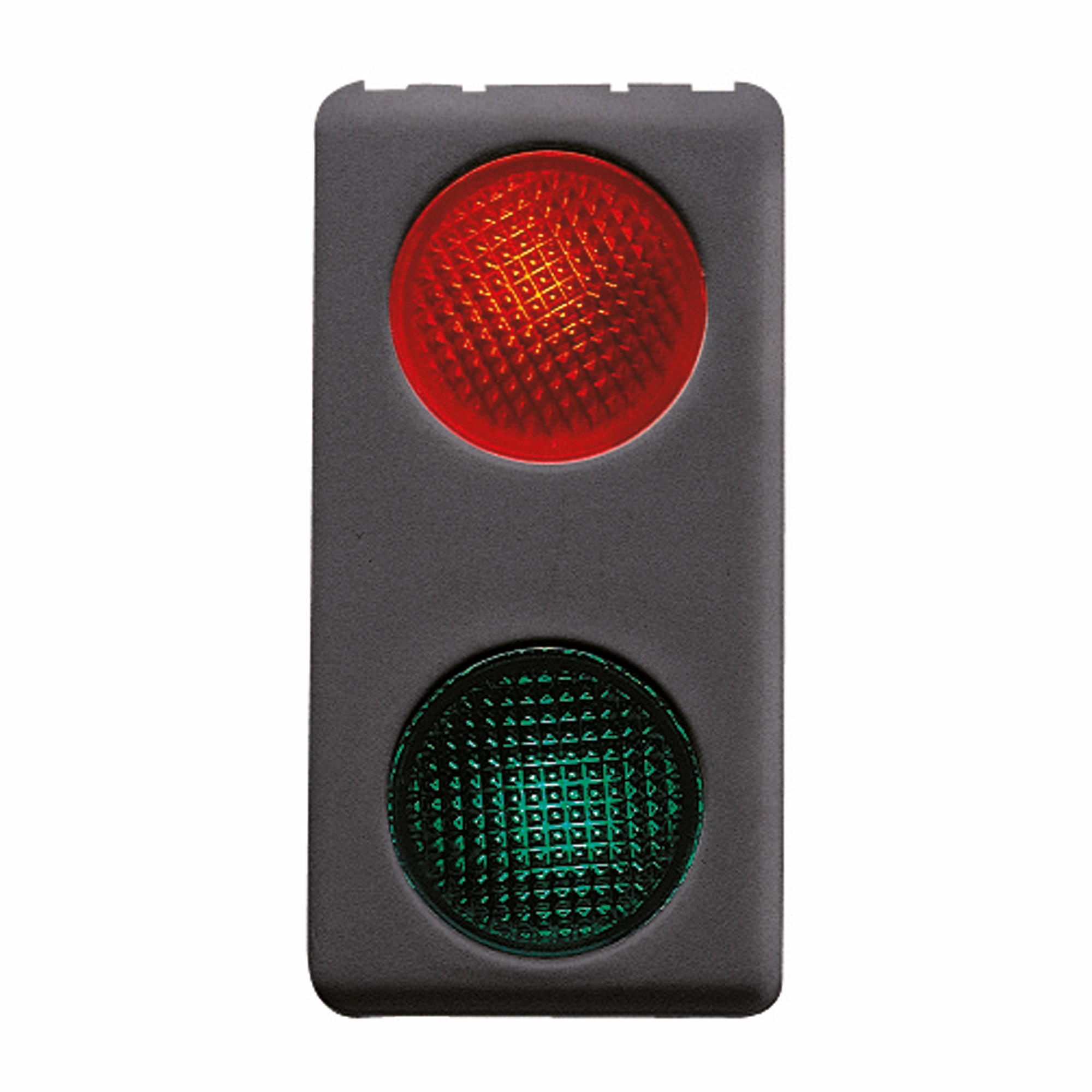 SPIA DI SEGNALAZIONE DOPPIA 230V ROSSO//VERDE GEWISS SYSTEM BLACK GW21607