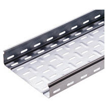 CABLE TRAY WITH TRANSVERSE RIBBING IN GALVANISED STEEL BRN50 - WIDTH 155MM - FINISHING: Z 275
