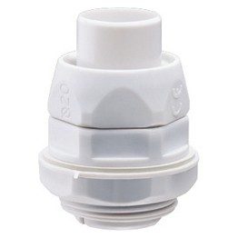 złączka prosta skręcana obrotowa - rdm - ip54 - osłona ø 28mm - szare ral7035