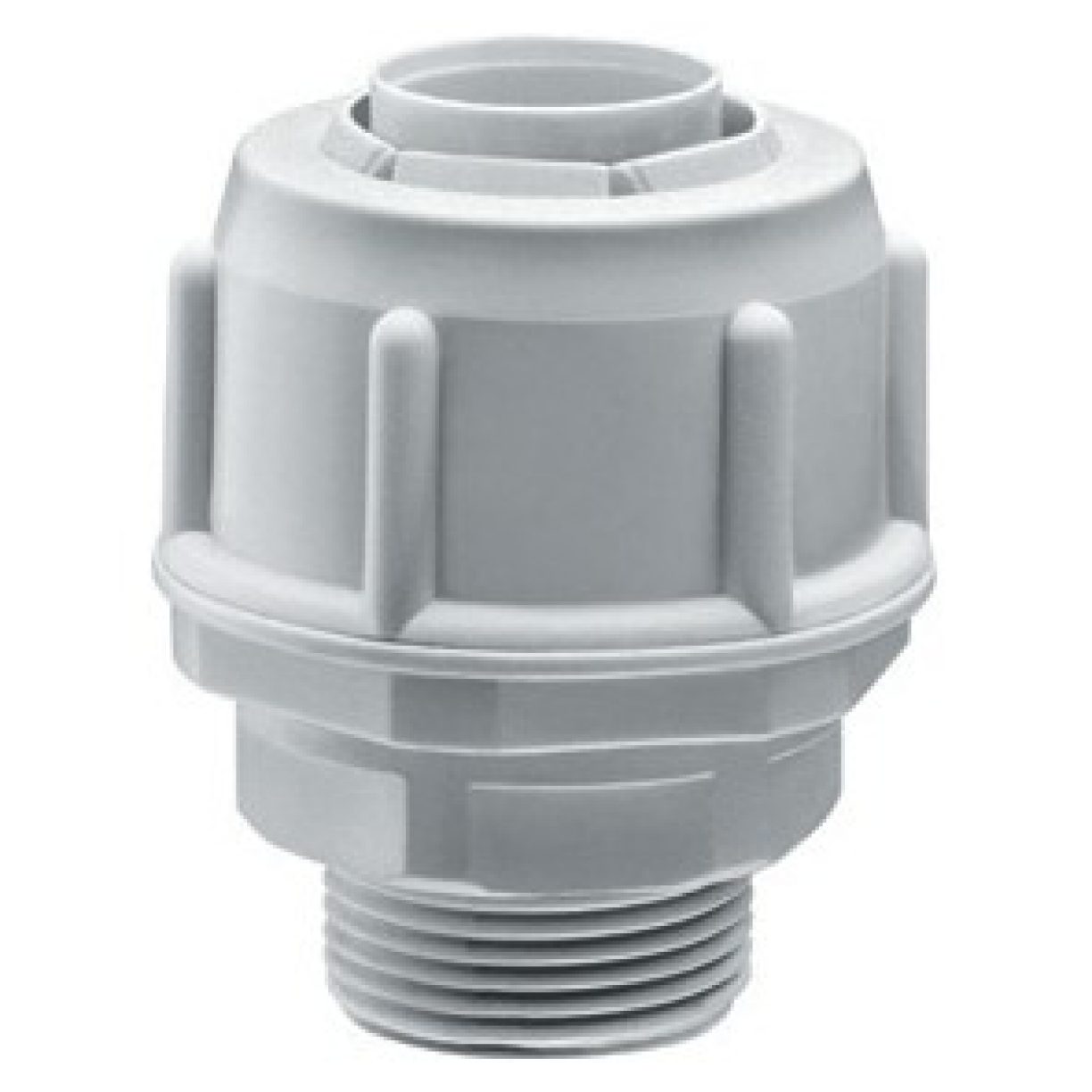 STRAIGHT FIXED COUPLING DEVICE PG PITCH RUNPG - IP54 - SHEATH Ø 22 - PG  PITCH 16 - GREY RAL7035 | Gewiss